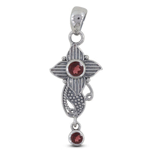 925 Sterling Silver Garnet Pendants