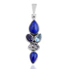 Beautiful Lapis lazuli & Blue Topaz Gemstone Designer Pendant 925 Sterling Silver
