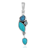 Mexican turquoise Silver Pendant