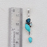 Mexican turquoise Silver Pendant