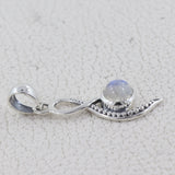 Rainbow Moonstone 925 Sterling Silver Pendant