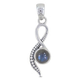 Rainbow Moonstone 925 Sterling Silver Pendant