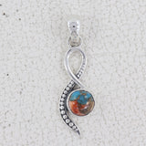 Rainbow Moonstone 925 Sterling Silver Pendant