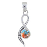 Rainbow Moonstone 925 Sterling Silver Pendant