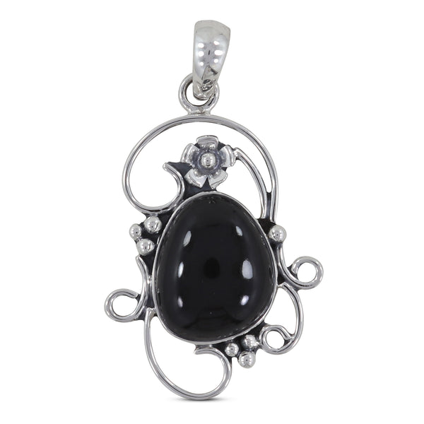 925 Sterling  Silver Black Onyx Pendant