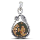 Ocean Jasper Gemstone Silver Pendant