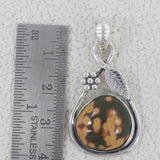 Ocean Jasper Gemstone Silver Pendant