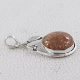 Ocean Jasper Gemstone Silver Pendant