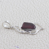 925 Sterling Silver Garnet Pendant