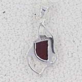 925 Sterling Silver Garnet Pendant