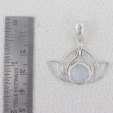 925 Silver Labradorite Lotus Pendant