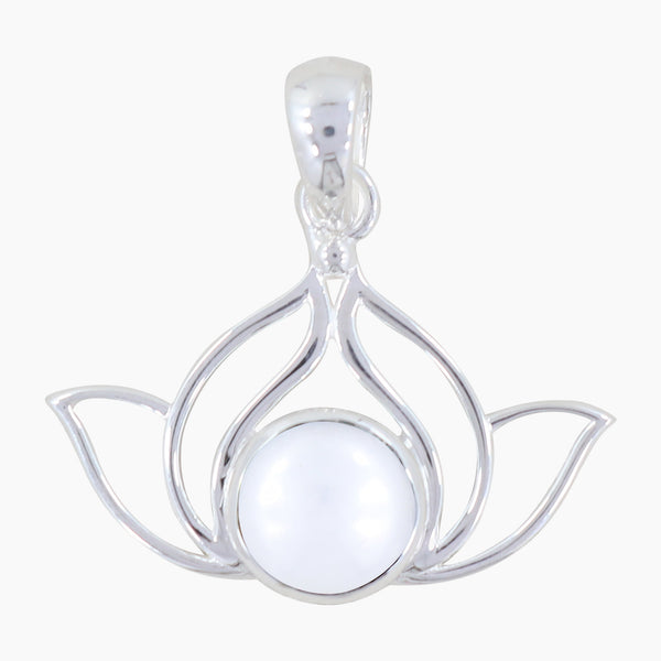 925 Silver Labradorite Lotus Pendant