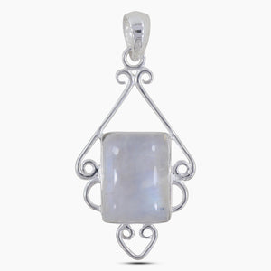 925 Sterling Silver Rainbow Moonstone Pendants