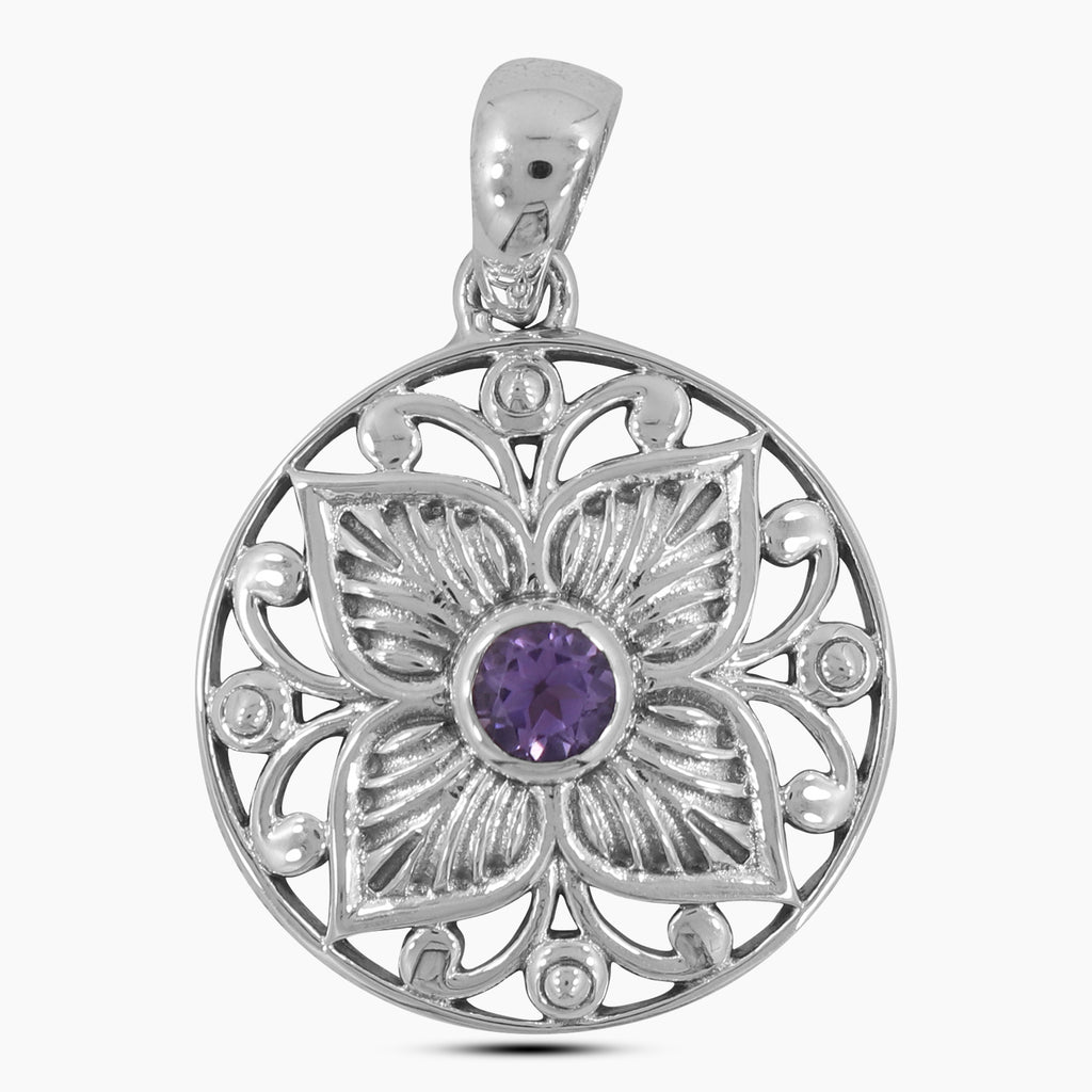 925 Sterling Silver Amethyst Pendants