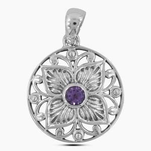 925 Sterling Silver Amethyst Pendants