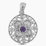 925 Sterling Silver Amethyst Pendants