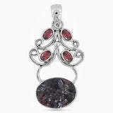 925 Silver Rough Citrine Pendant