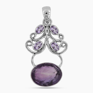 925 Silver Rough Citrine Pendant