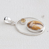 Brecciated Mookaite Silver Pendant