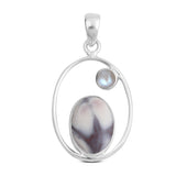 Brecciated Mookaite Silver Pendant