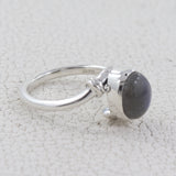 Labradorite Gemstone Sterling Silver Designer Ring Jewelry