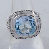 Blue Topaz Sterling Silver Ring