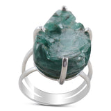 Green Kyanite Silver Ring