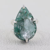 Green Kyanite Silver Ring