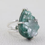 Green Kyanite Silver Ring