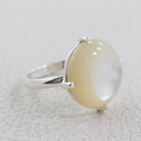 Natural Mother Fresh Pearl Silver Rings