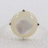 Natural Mother Fresh Pearl Silver Rings