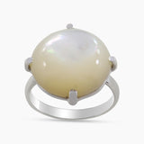 Natural Mother Fresh Pearl Silver Rings