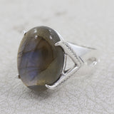 Natural Lapis Lazuli 925 Sterling Silver Ring