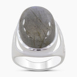 Natural Labradorite Silver Rings