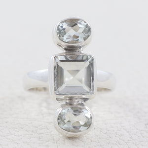 Natural Green Amethyst 925 Sterling Silver Rings