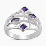 Amethyst Silver Ring