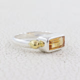 Natural Citrine 925 Sterling Silver Ring