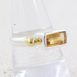 Natural Citrine 925 Sterling Silver Ring