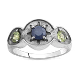 Natural Sapphire Silver Ring