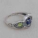 Natural Sapphire Silver Ring