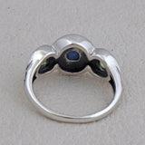 Natural Sapphire Silver Ring