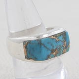 Blue Copper Turquoise Silver Ring