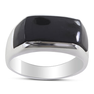 Black Onyx Silver Ring