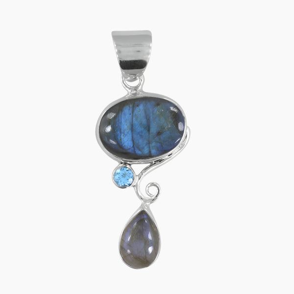 925 Silver Labradorite Pendants