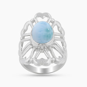 925 Sterling Silver Larimar Rings