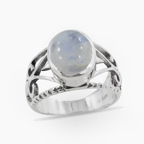 Natural Labradorite Silver Rings
