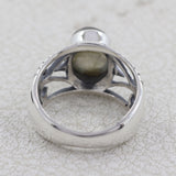 Natural Labradorite Silver Ring