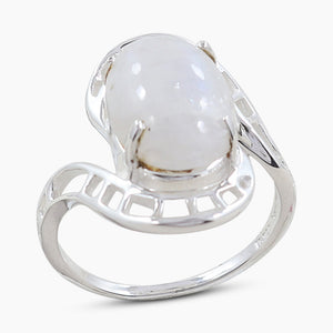 Natural Labradorite Silver Ring