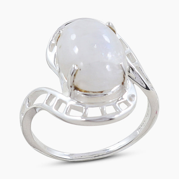 Natural Labradorite Silver Ring