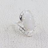 Natural Labradorite Silver Ring